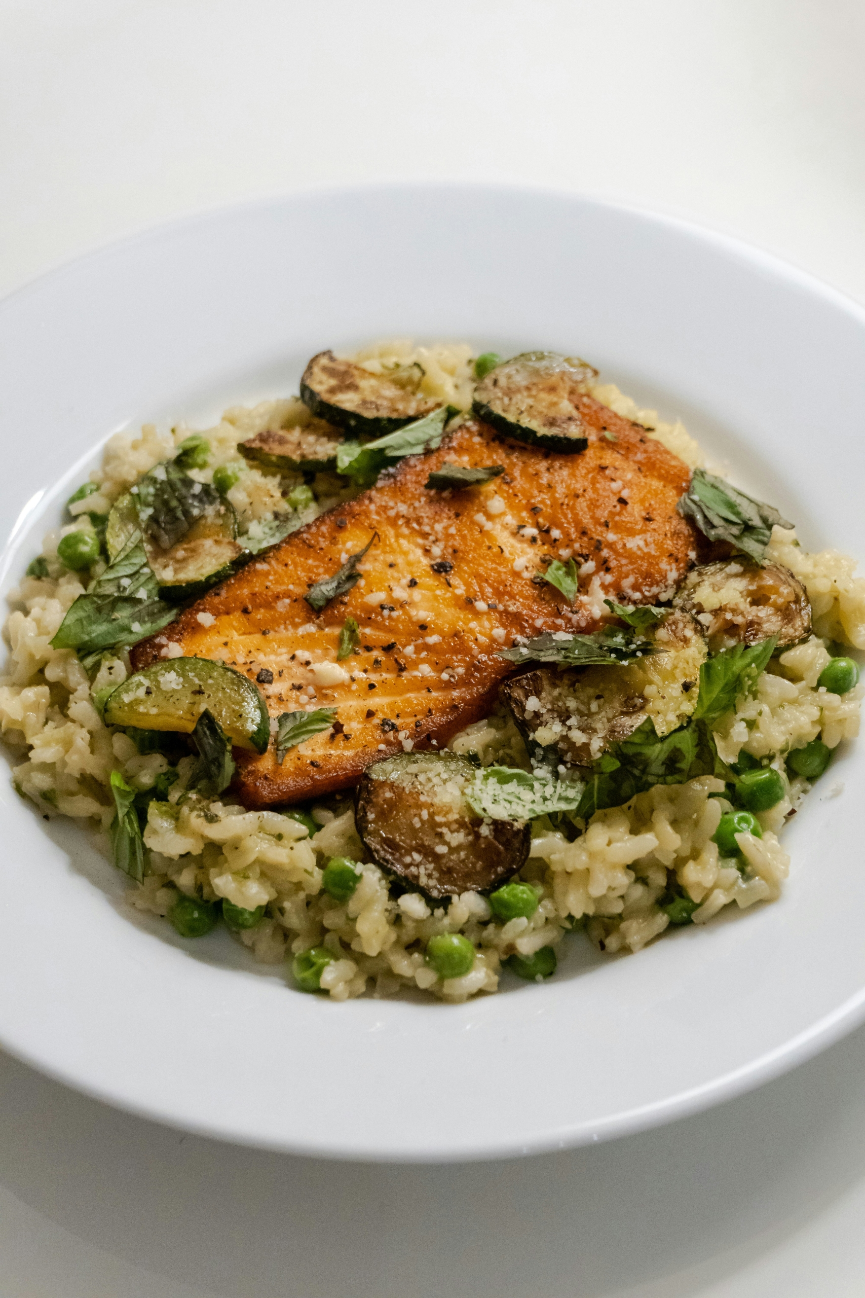 salmon orzo
